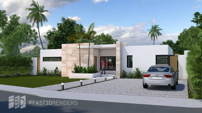 Renderizado 3D Exterior Universal