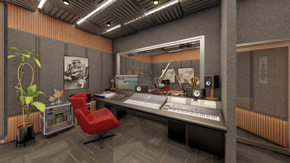 Renderizado 3D Interior de Estudio