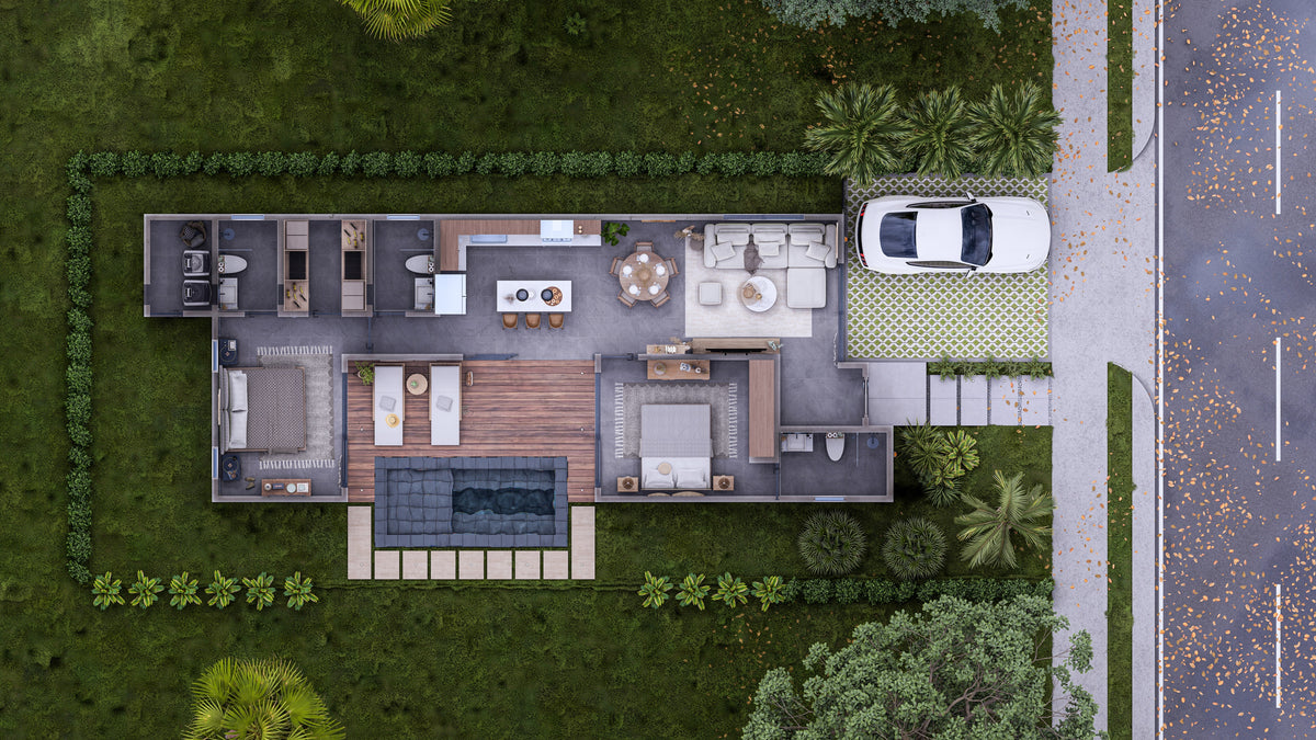 Planta 3D Renderizada