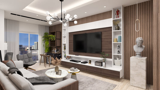 Escena Conceptual de Rendering 3D Interior