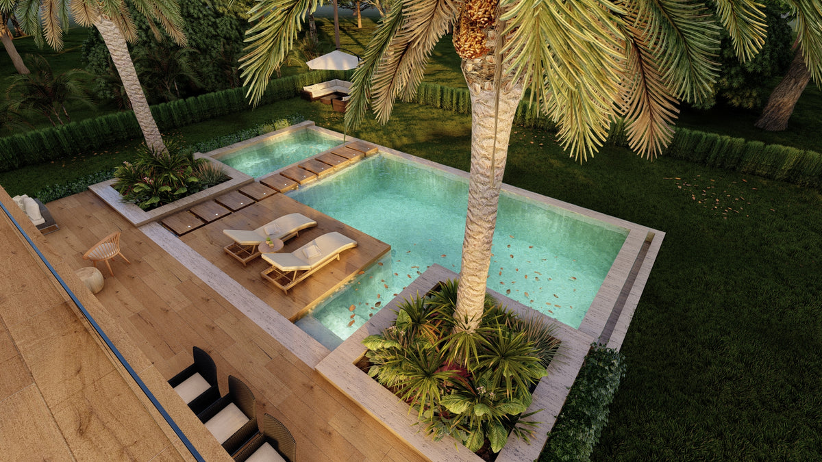 Diseño 3D de Piscina